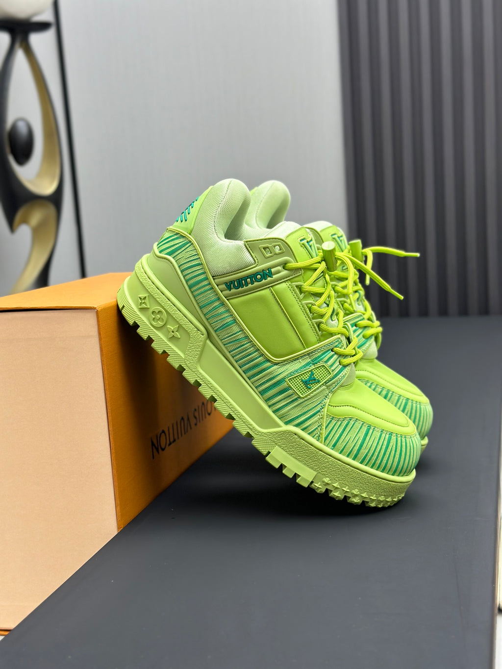Louis Vuitton LV Trainer Sneakers - Neon Green/Lime