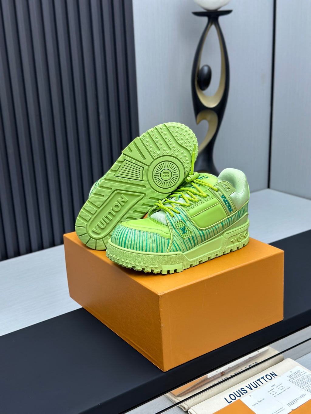 Louis Vuitton LV Trainer Sneakers - Neon Green/Lime