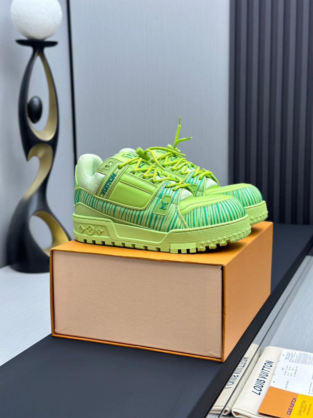 Louis Vuitton LV Trainer Sneakers - Neon Green/Lime