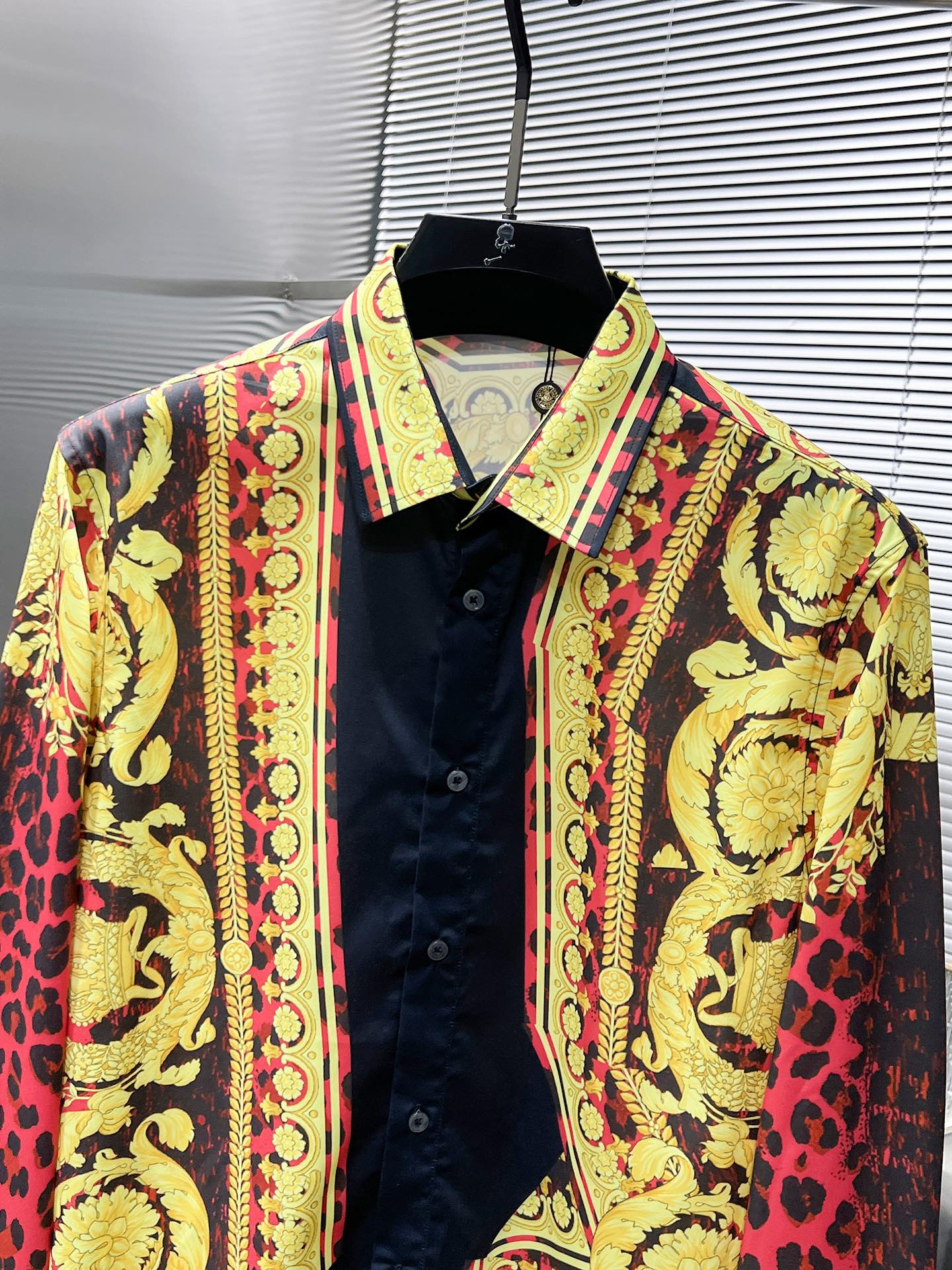 Versace Baroque Leopard Print Shirt
