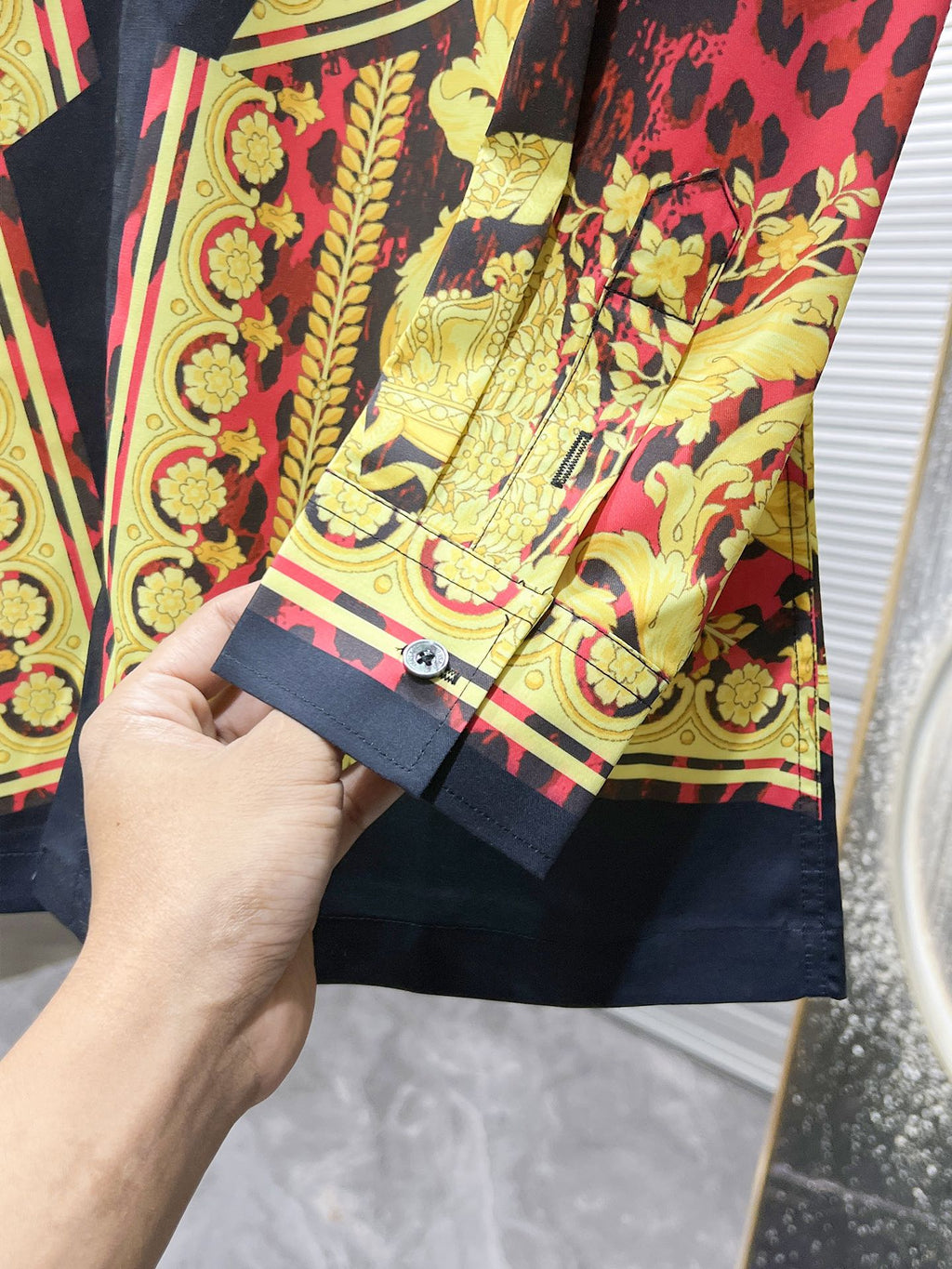 Versace Baroque Leopard Print Shirt