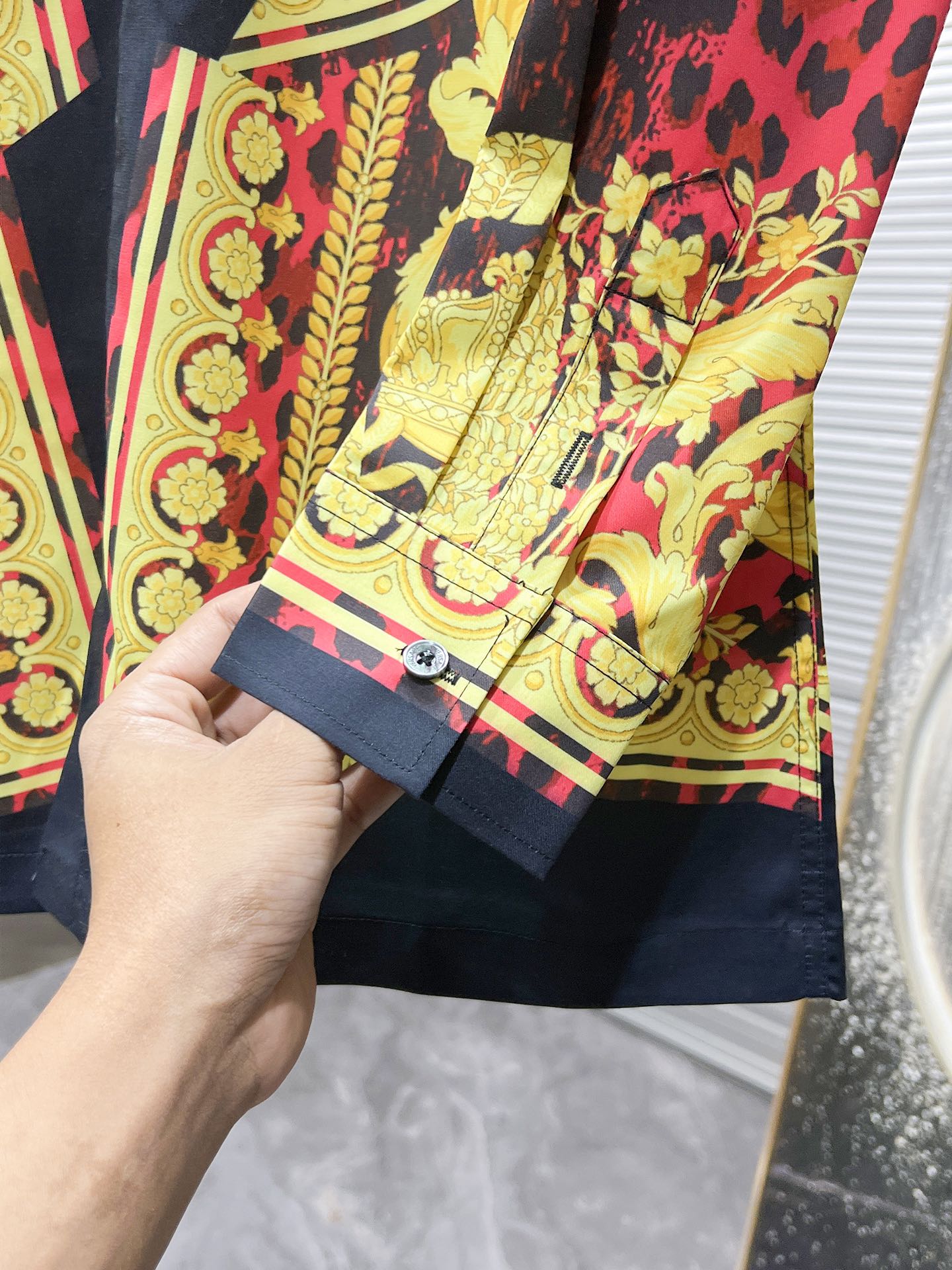 Versace Baroque Leopard Print Shirt
