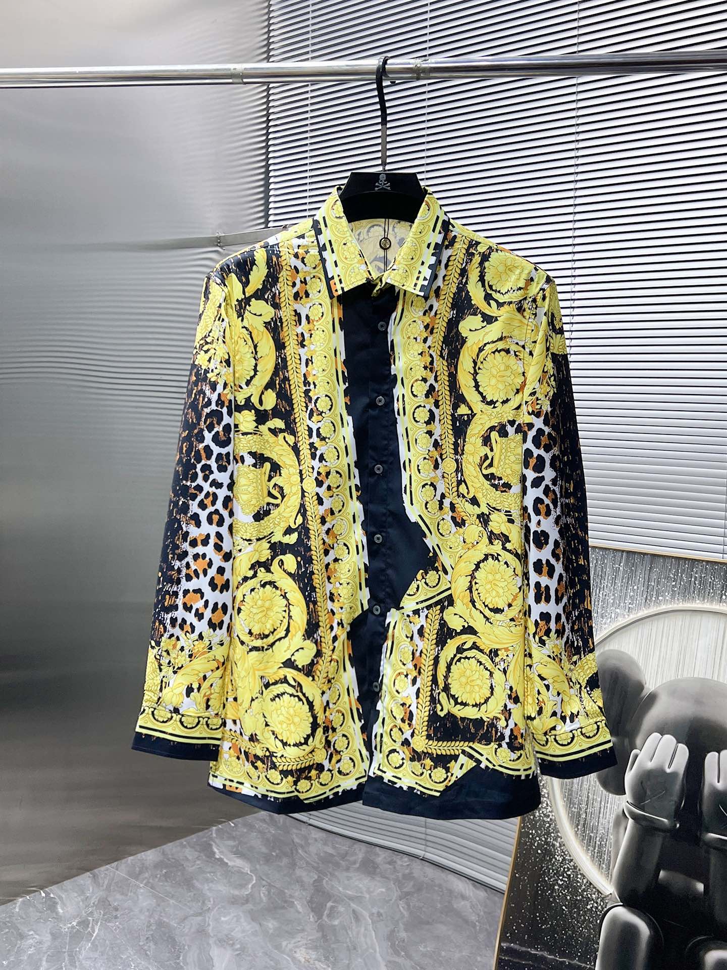 Versace Baroque Leopard Print Shirt