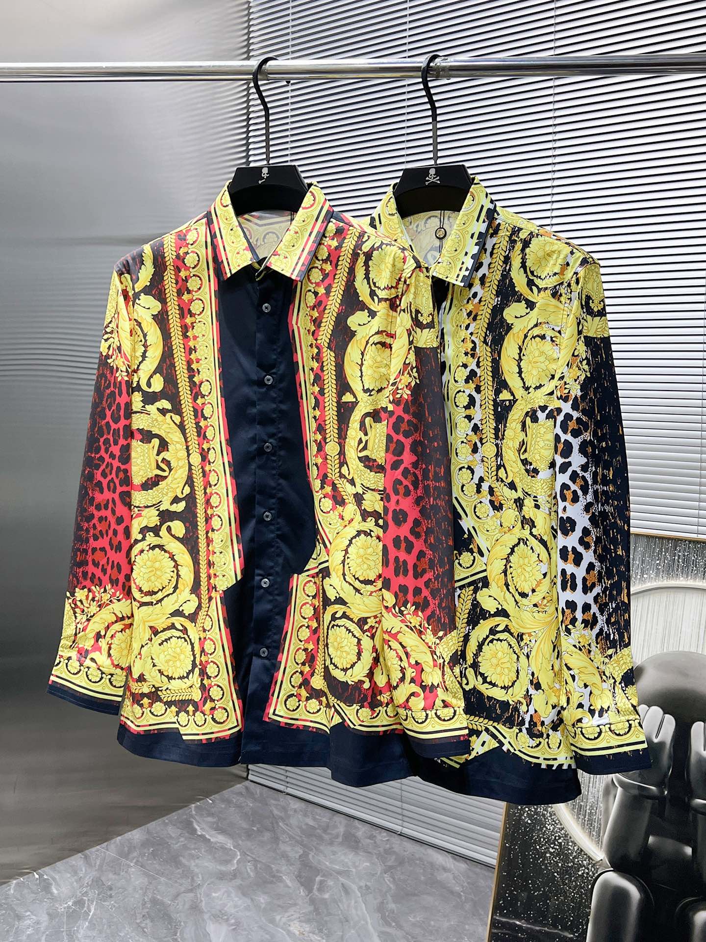 Versace Baroque Leopard Print Shirt