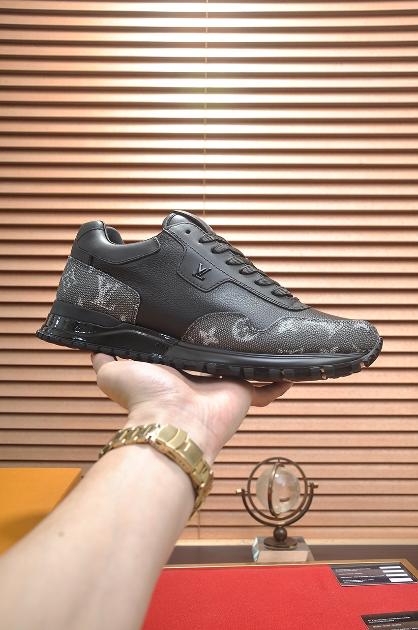 Louis Vuitton Run Away Sneakers - Black Monogram