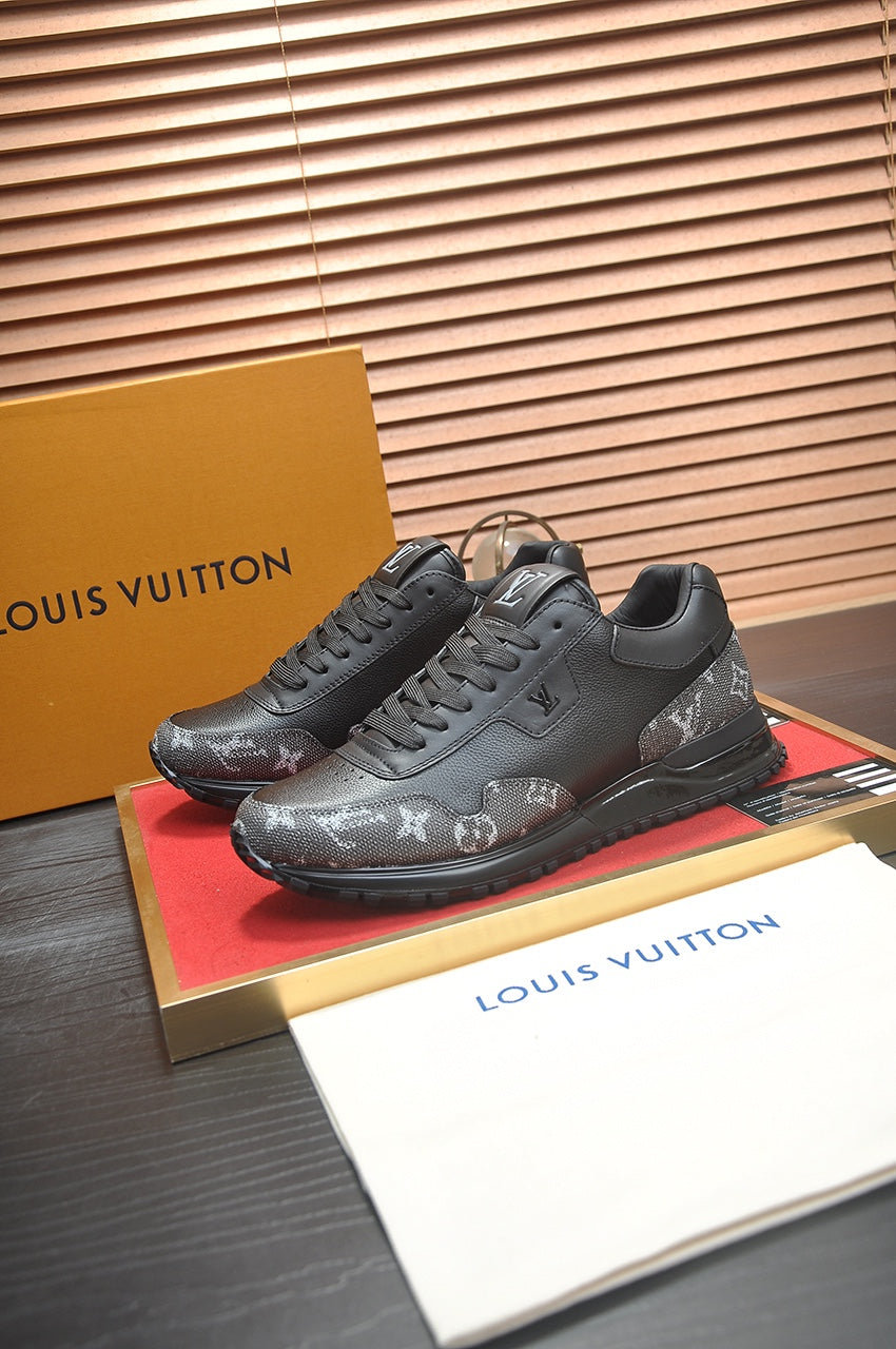 Louis Vuitton Run Away Sneakers - Black Monogram