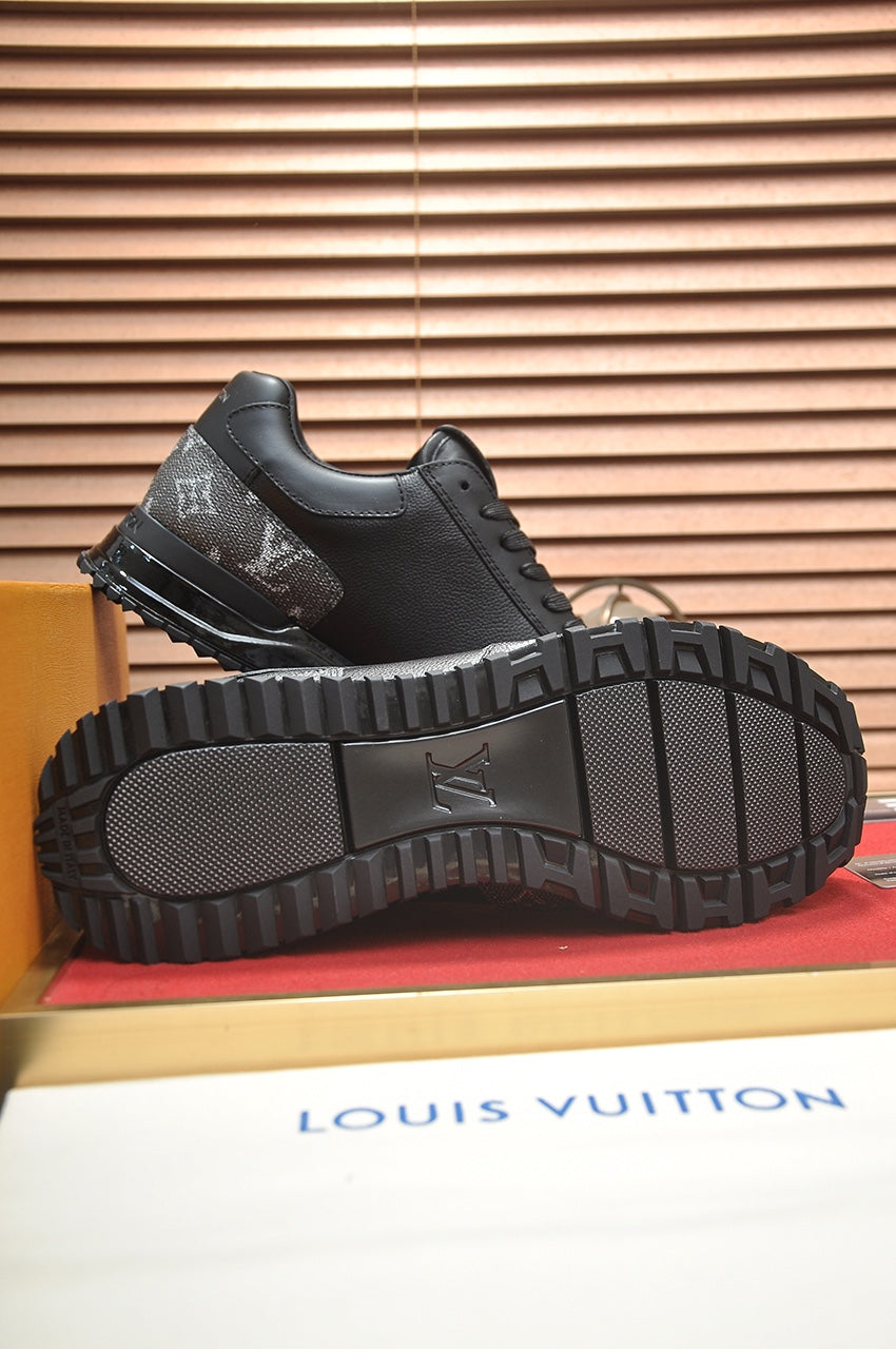 Louis Vuitton Run Away Sneakers - Black Monogram