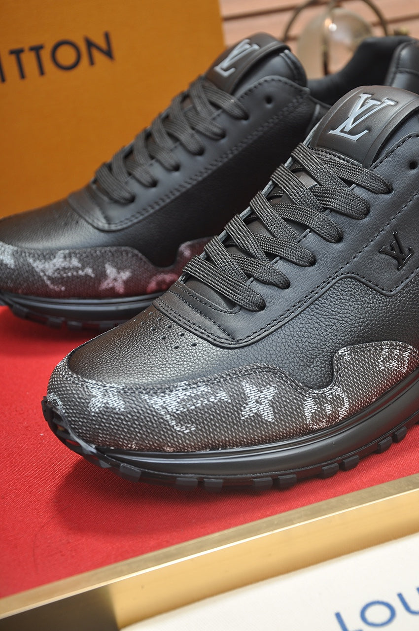 Louis Vuitton Run Away Sneakers - Black Monogram