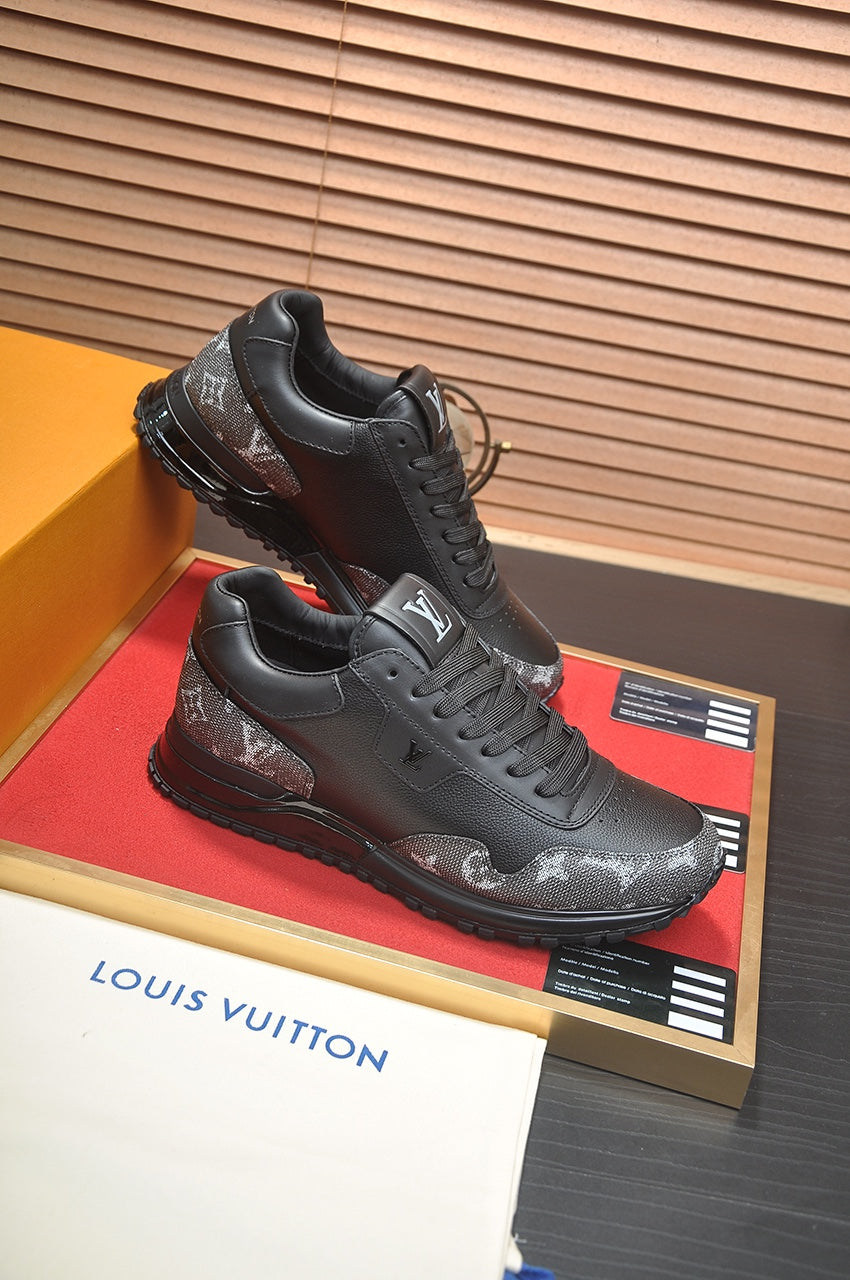 Louis Vuitton Run Away Sneakers - Black Monogram