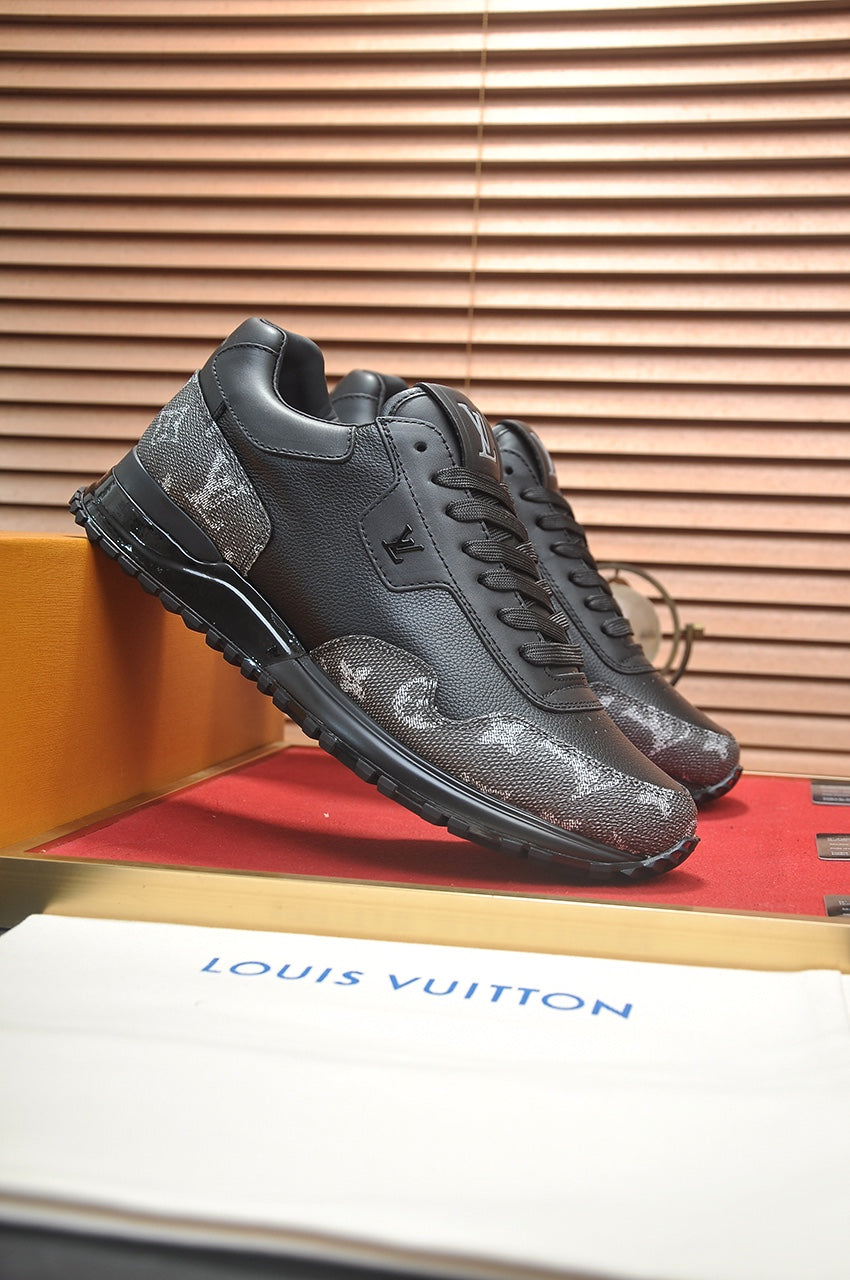 Louis Vuitton Run Away Sneakers - Black Monogram