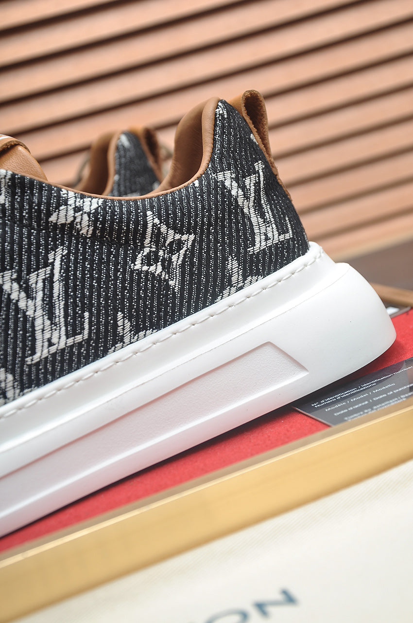 Louis Vuitton Slip-On Sneakers - Charcoal Denim Monogram