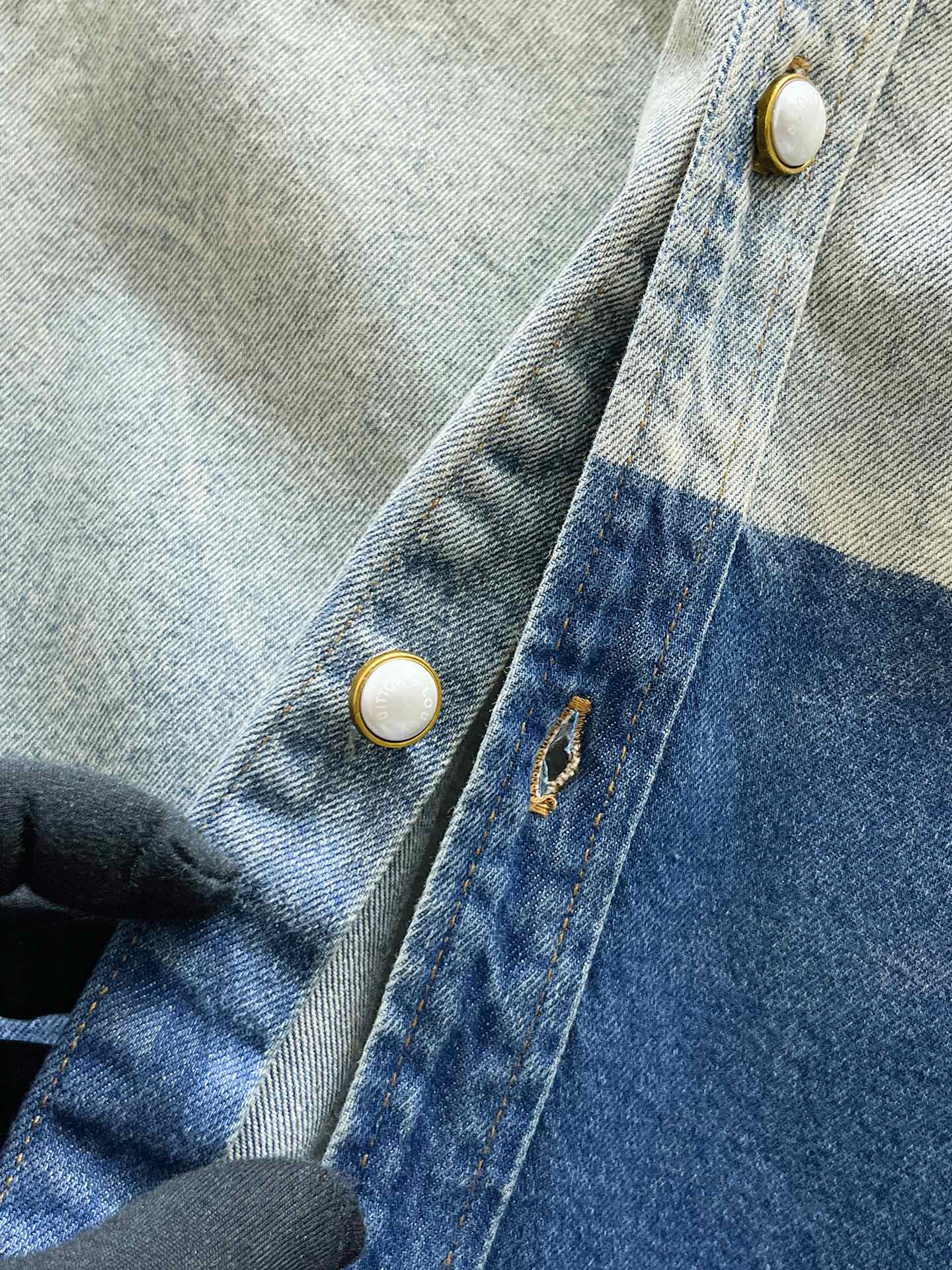 Louis Vuitton Color Block Denim Shirt