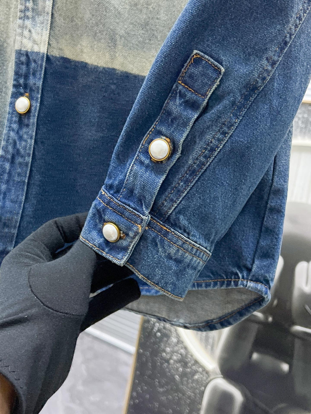 Louis Vuitton Color Block Denim Shirt