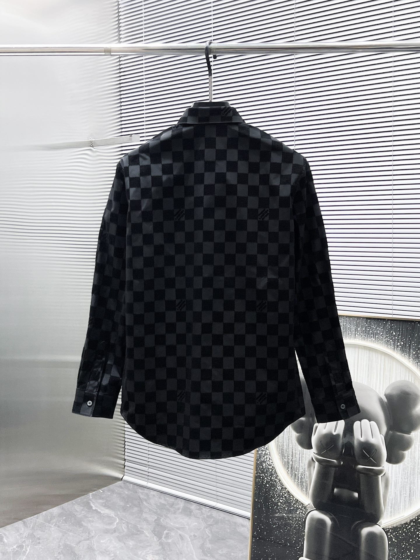 Mastermind Japan Checkered Skull Logo Shirt - Black