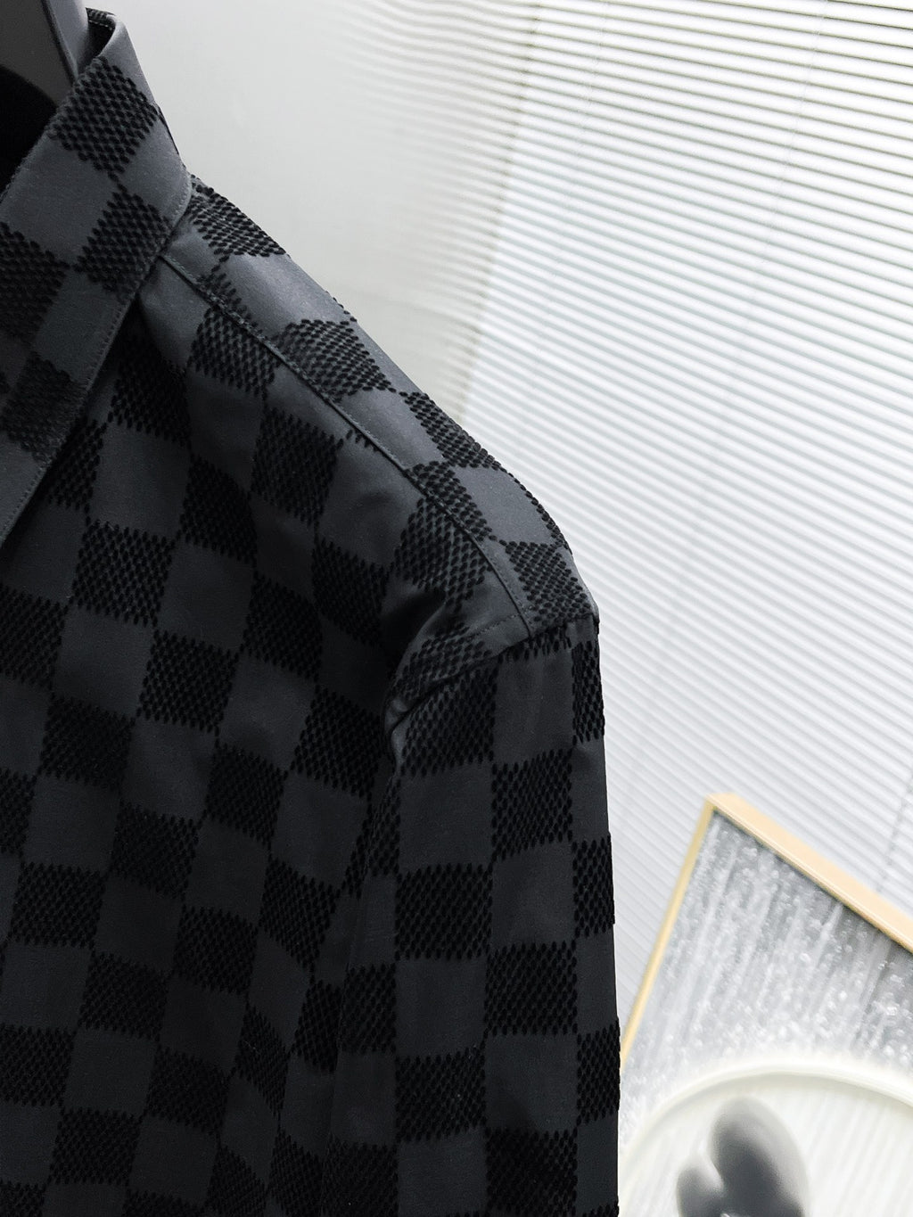 Mastermind Japan Checkered Skull Logo Shirt - Black