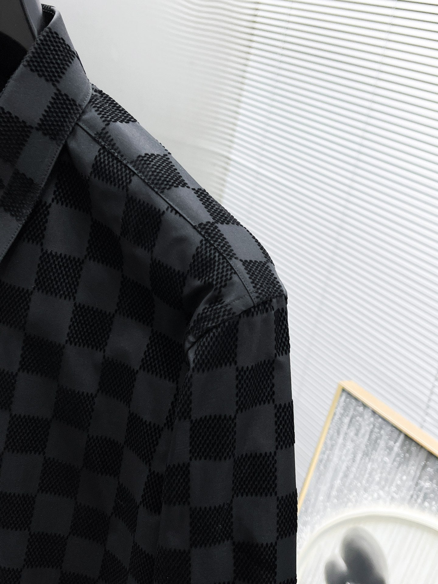 Mastermind Japan Checkered Skull Logo Shirt - Black
