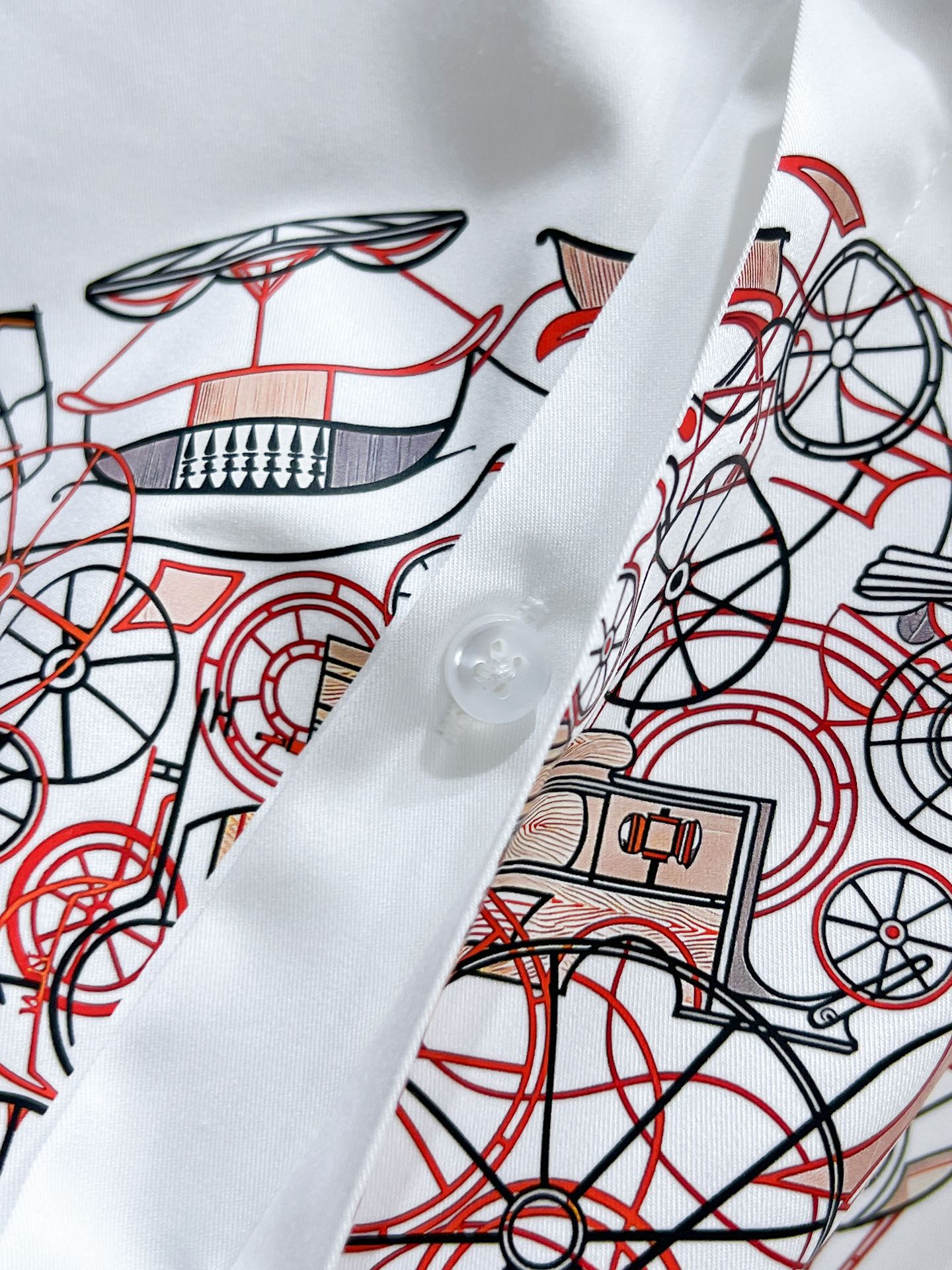 Hermès Carriage Print Shirt - White & Black