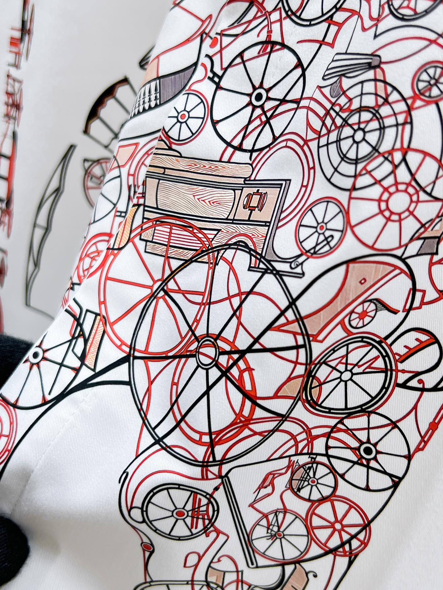 Hermès Carriage Print Shirt - White & Black