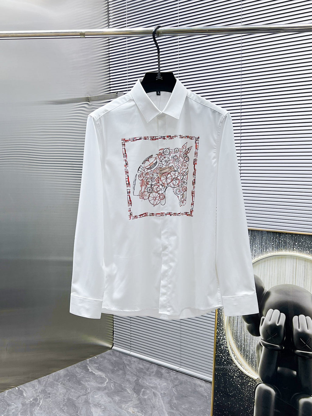 Hermès Carriage Print Shirt - White & Black