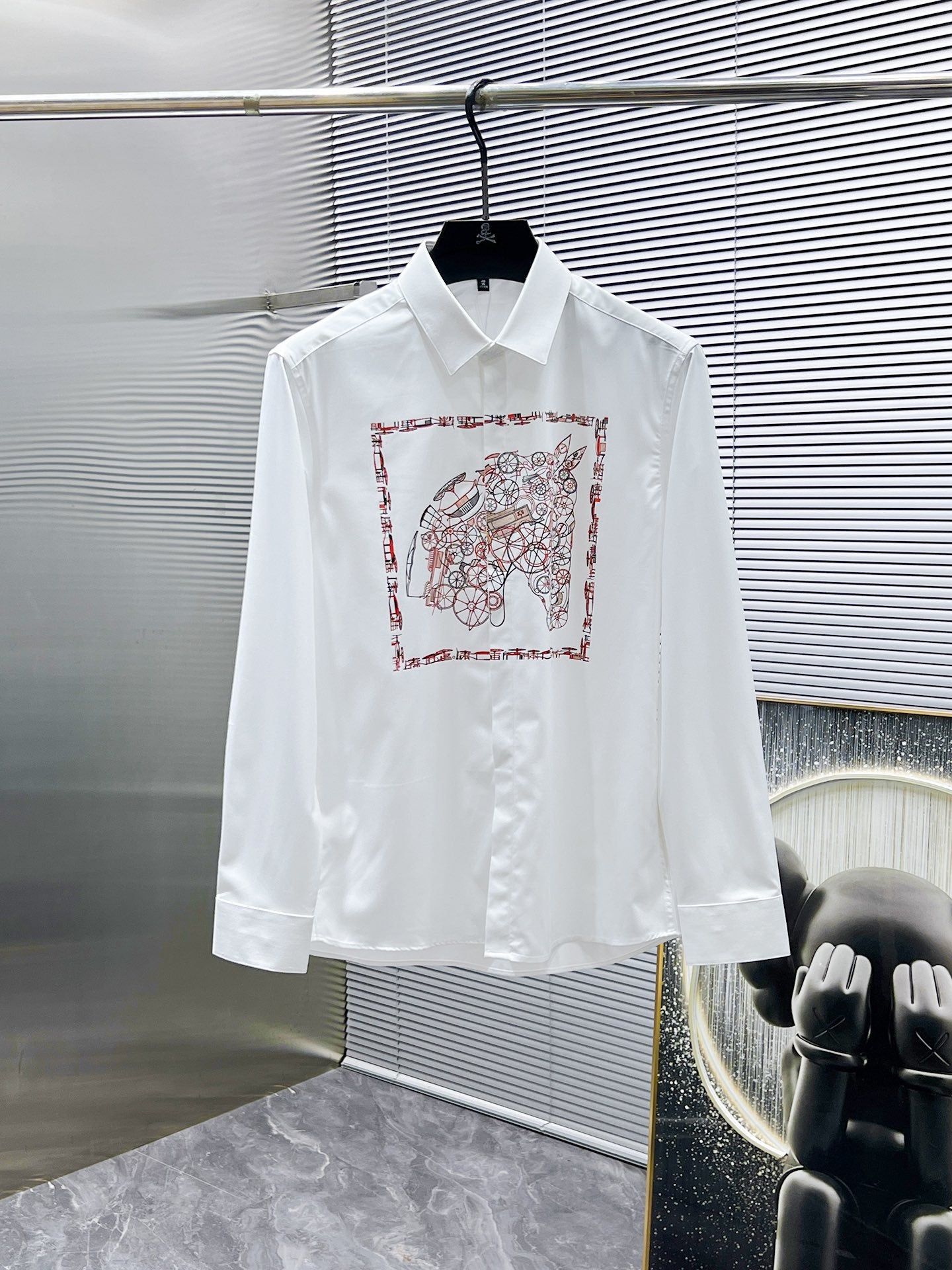 Hermès Carriage Print Shirt - White & Black