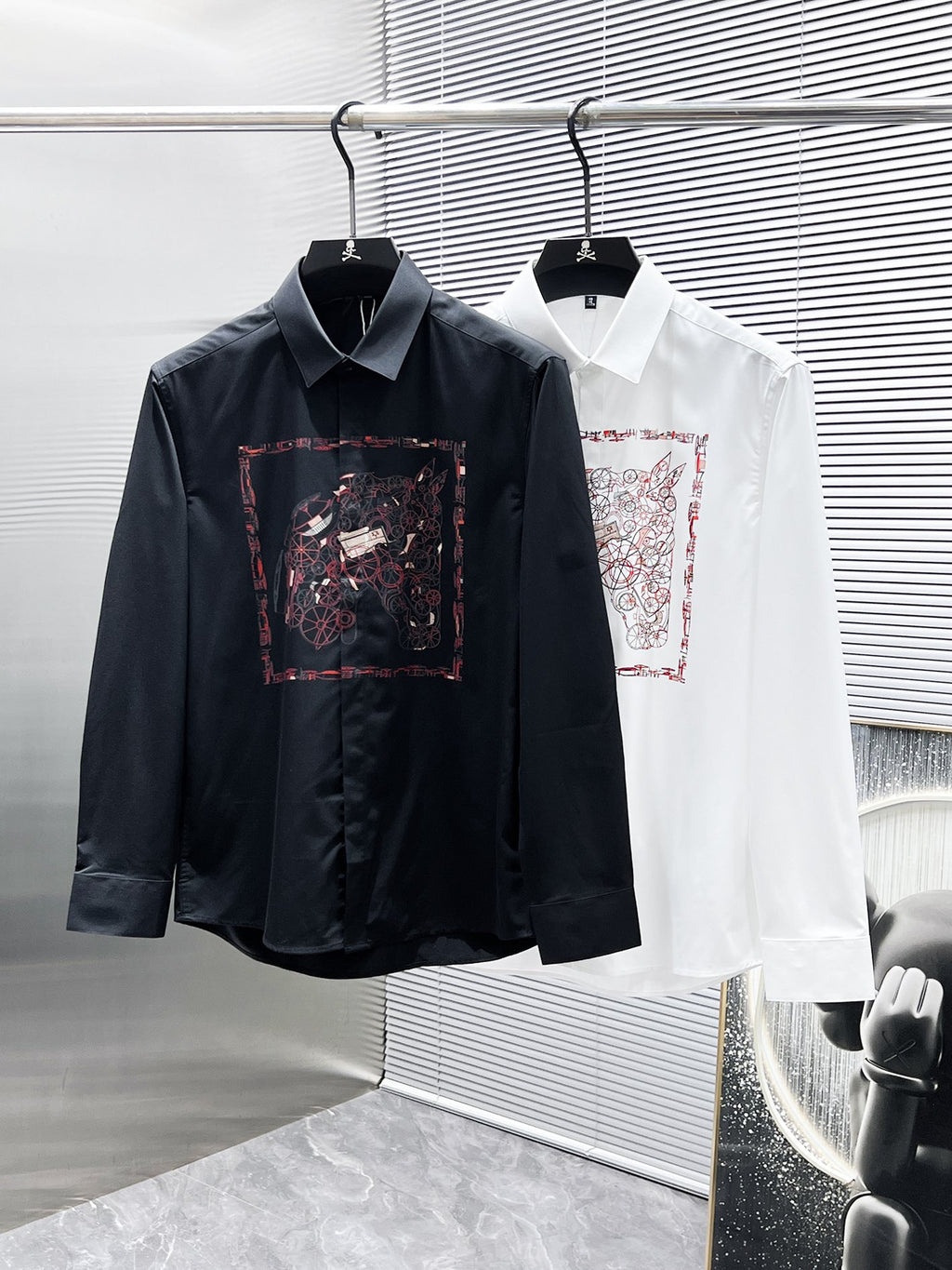 Hermès Carriage Print Shirt - White & Black