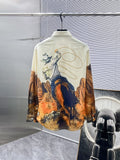 Hermès Cowboy Lasso Print Shirt - Cream & Brown