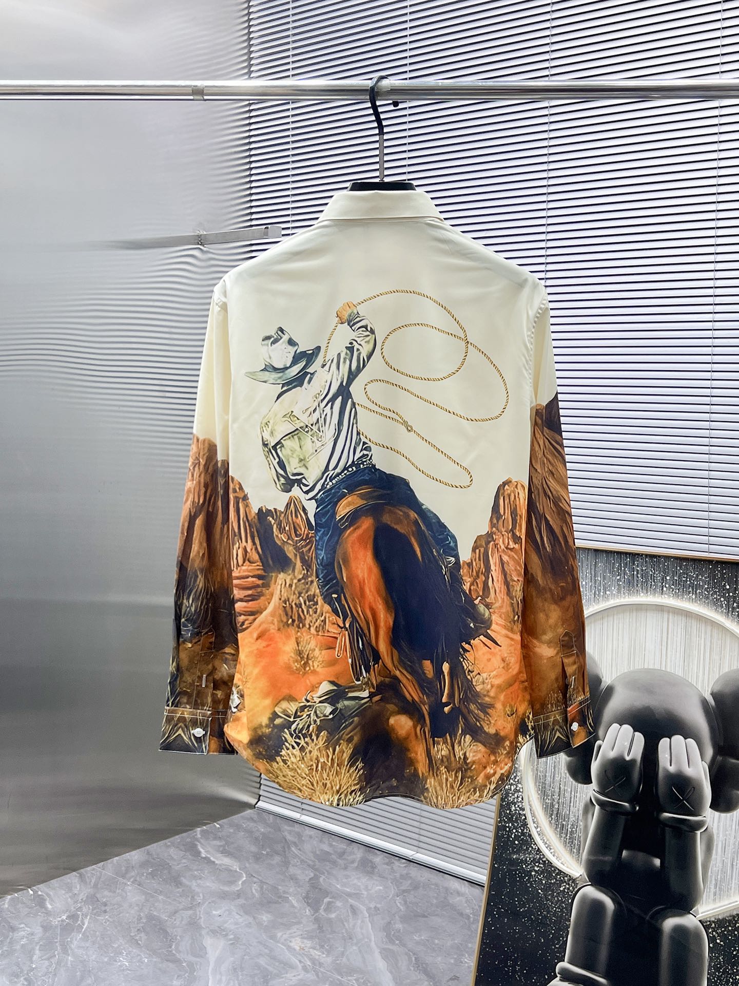 Hermès Cowboy Lasso Print Shirt - Cream & Brown