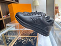 Louis Vuitton Sneakers - All-Black with Embossed LV Logo