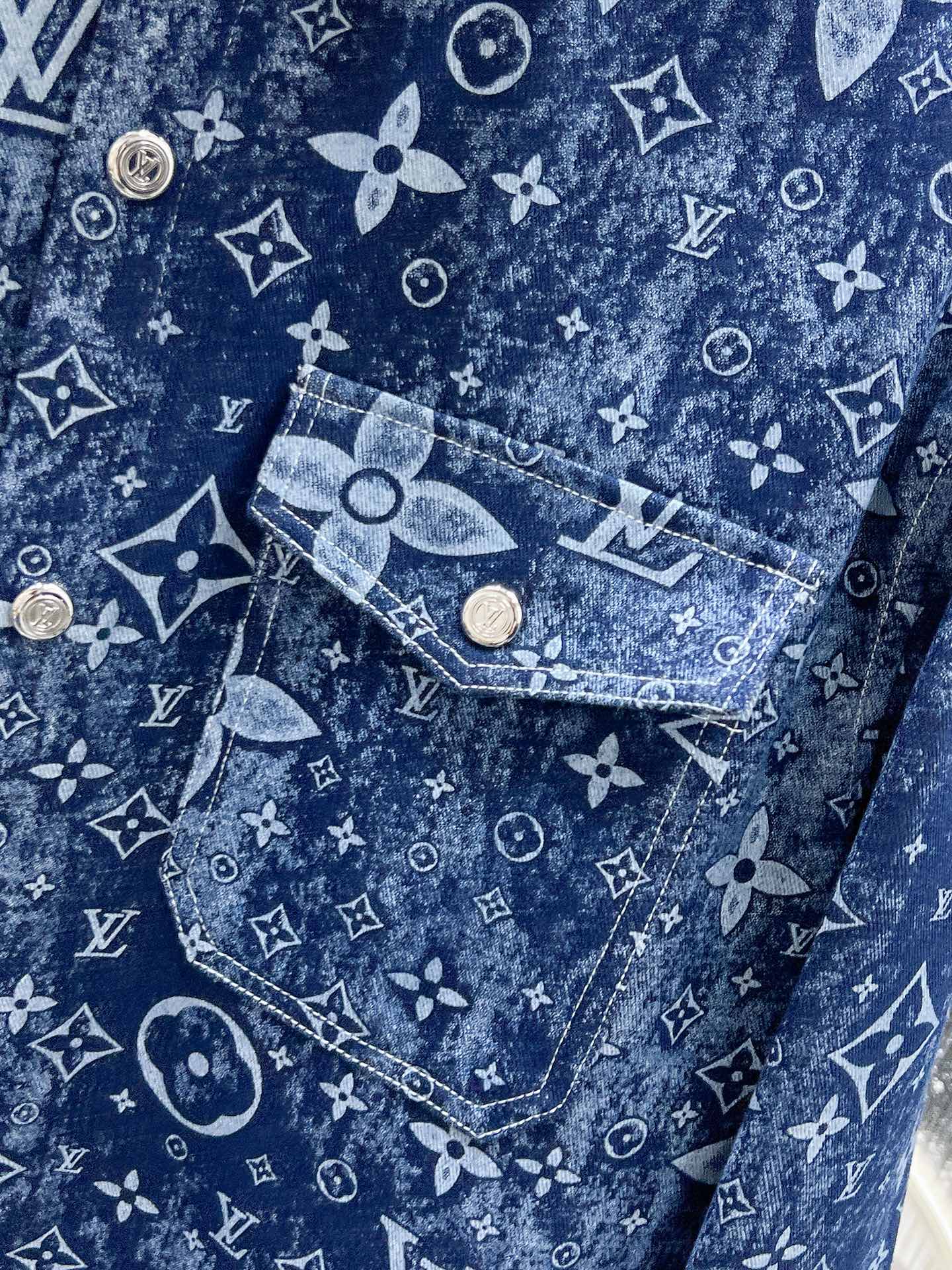 Louis Vuitton Monogram Denim Shirt - Blue