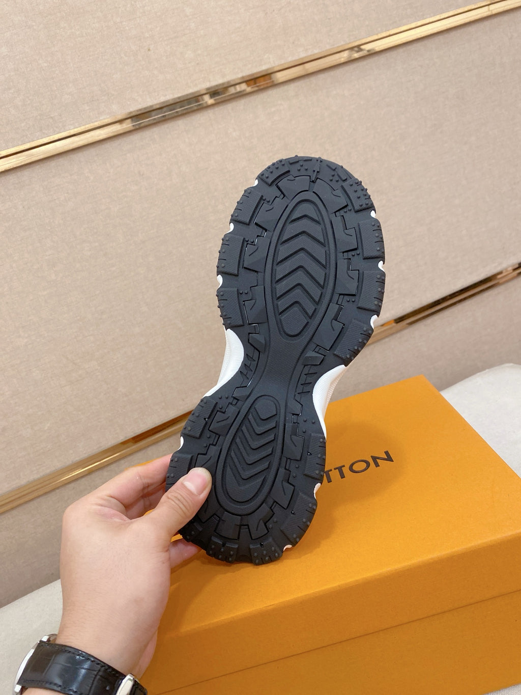 LV Monogram Denim Sneakers - White & Blue