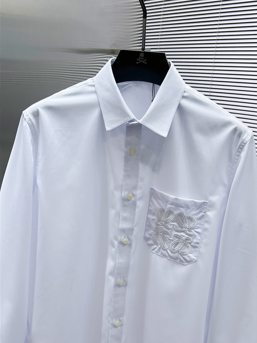 Loewe Embroidered Anagram Logo Shirt - White & Black