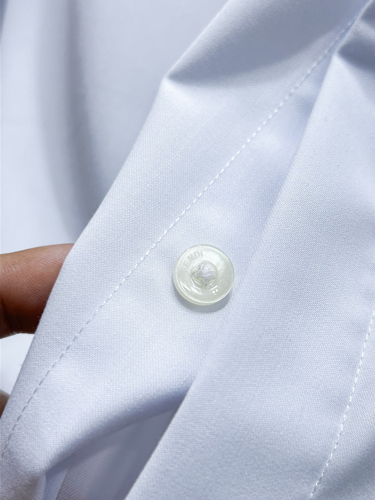 Fendi FF Logo Pocket Shirt - White & Black