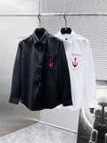 Gucci Anchor Embroidered Pocket Shirt - Black & White