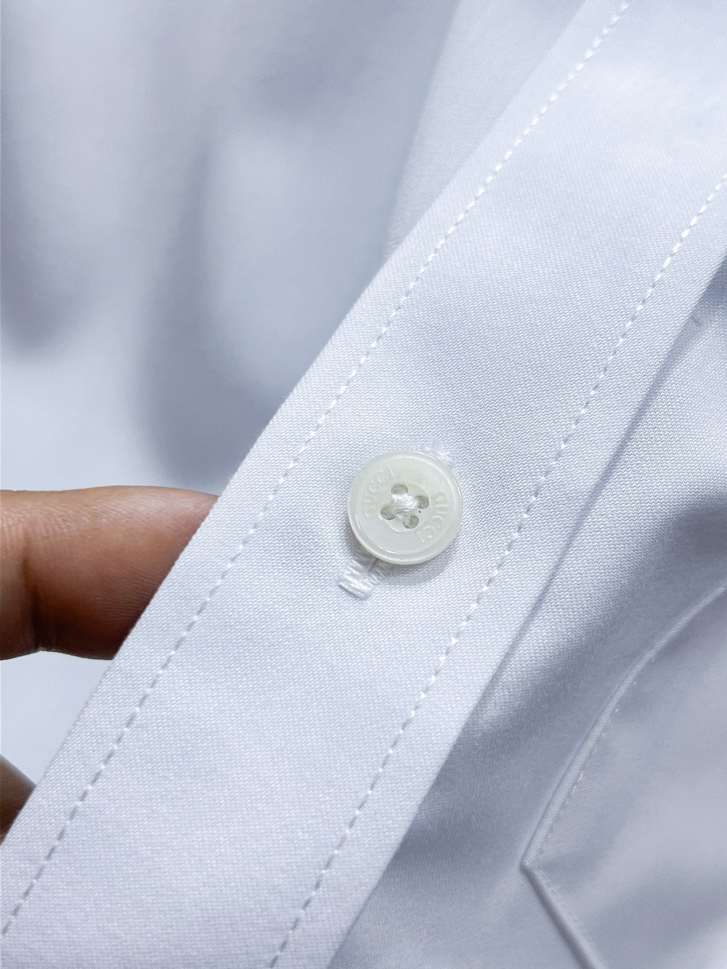 Gucci Anchor Embroidered Pocket Shirt - Black & White