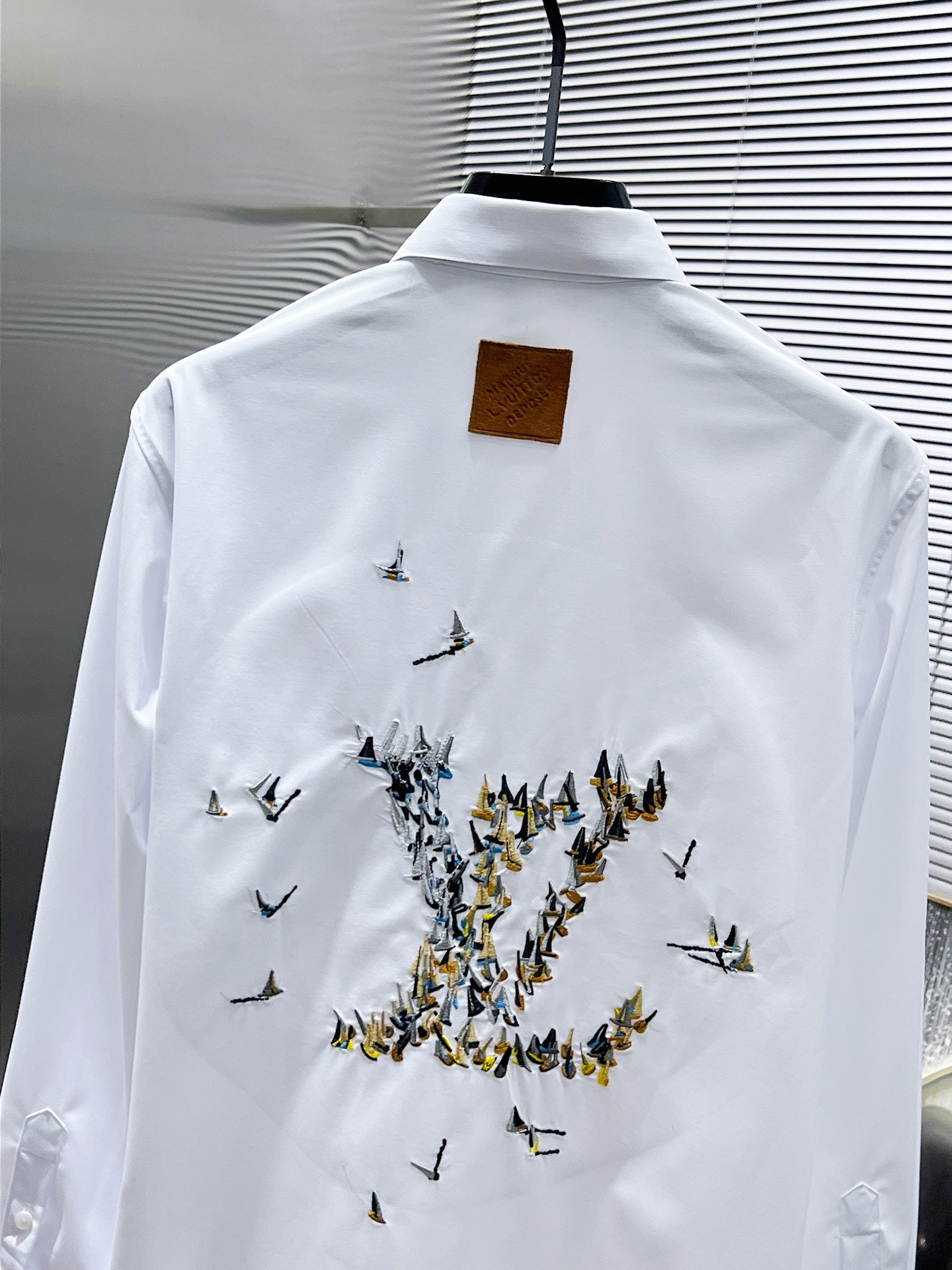 Louis Vuitton Airplane Embroidered Shirt - White & Black