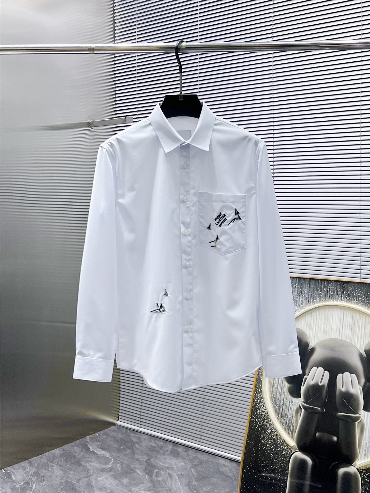 Louis Vuitton Airplane Embroidered Shirt - White & Black