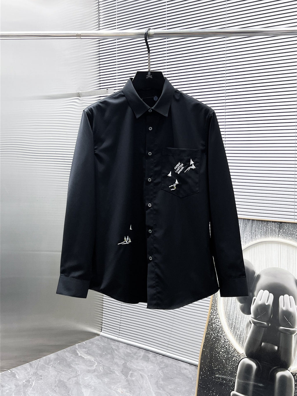 Louis Vuitton Airplane Embroidered Shirt - White & Black