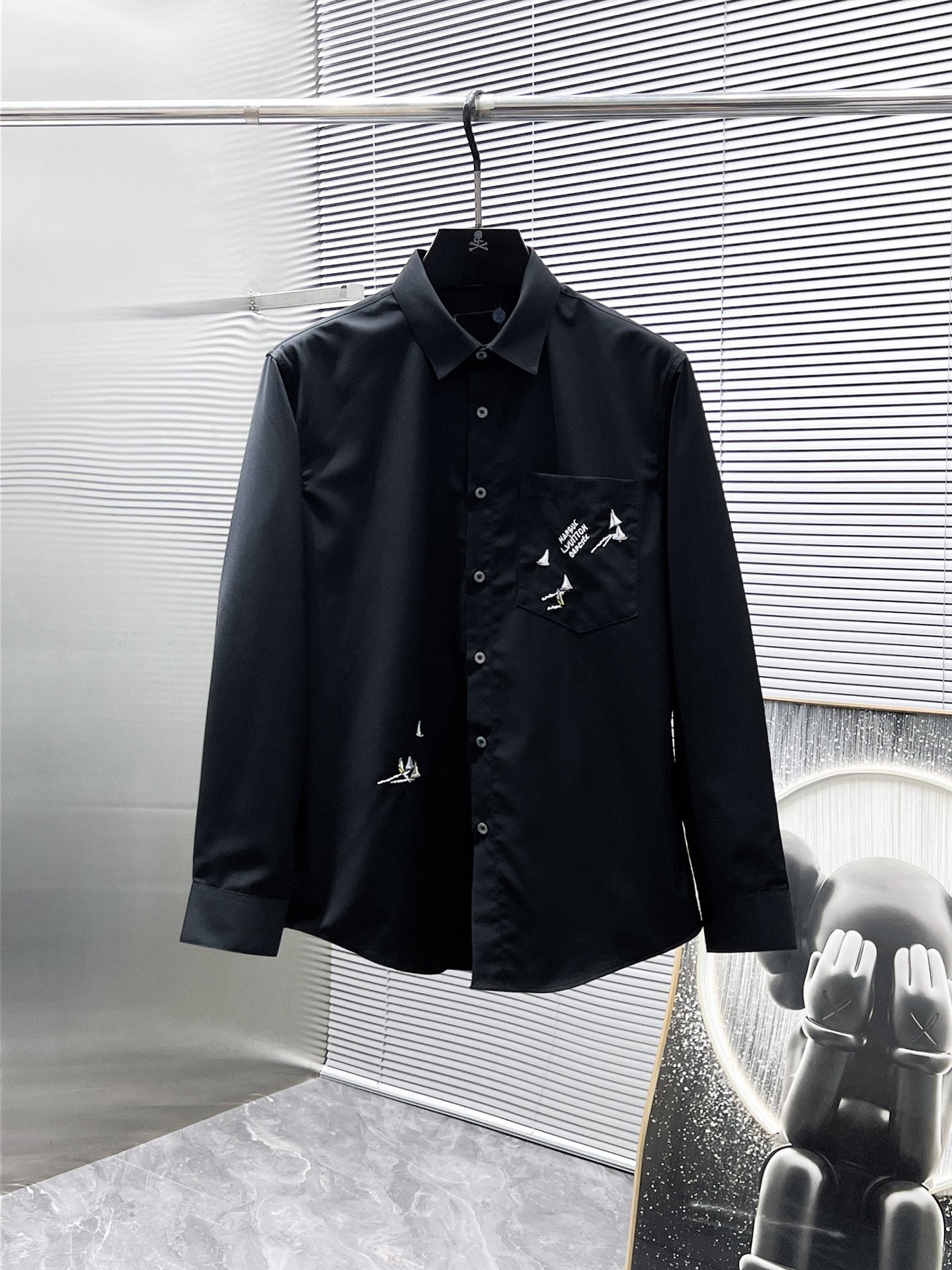 Louis Vuitton Airplane Embroidered Shirt - White & Black