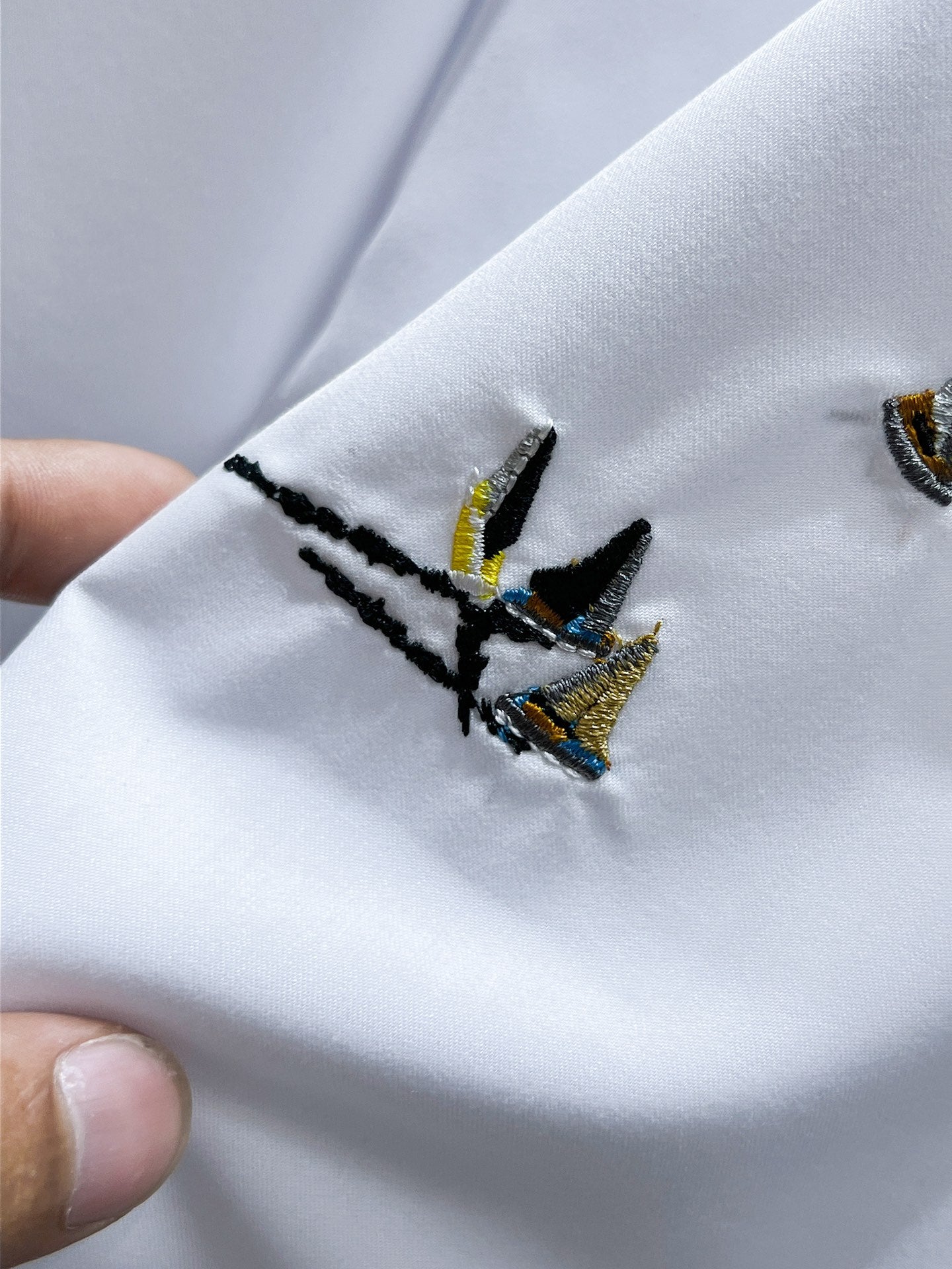 Louis Vuitton Airplane Embroidered Shirt - White & Black