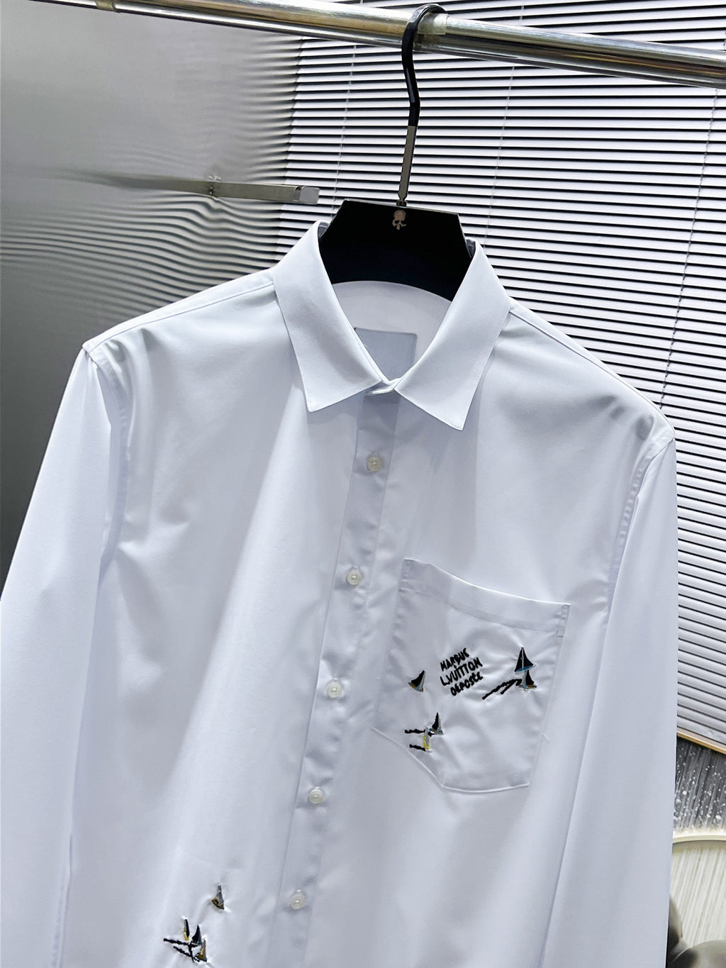 Louis Vuitton Airplane Embroidered Shirt - White & Black