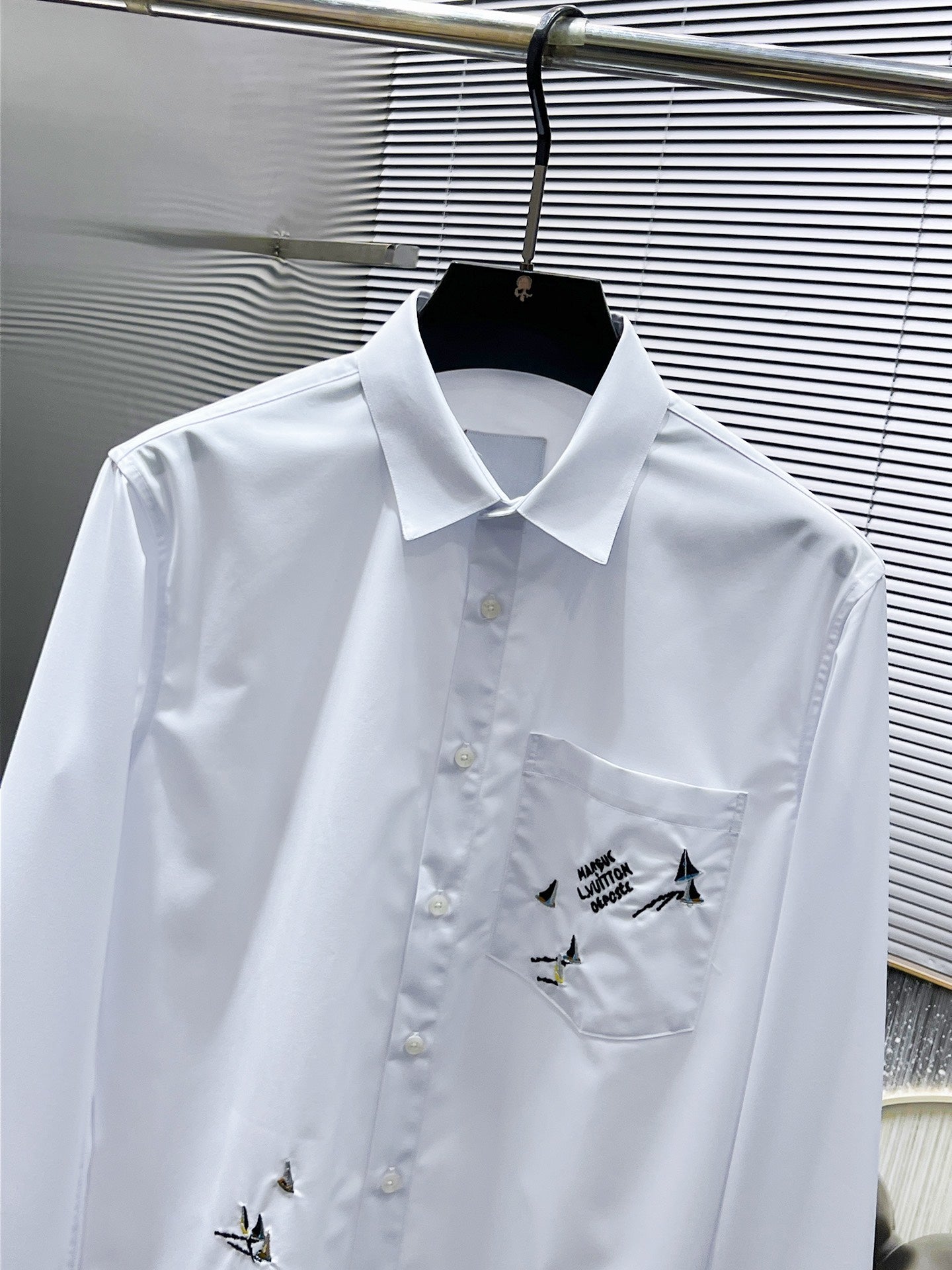 Louis Vuitton Airplane Embroidered Shirt - White & Black