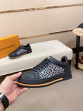 Louis Vuitton Sneakers - Navy with White LV Monogram Panel