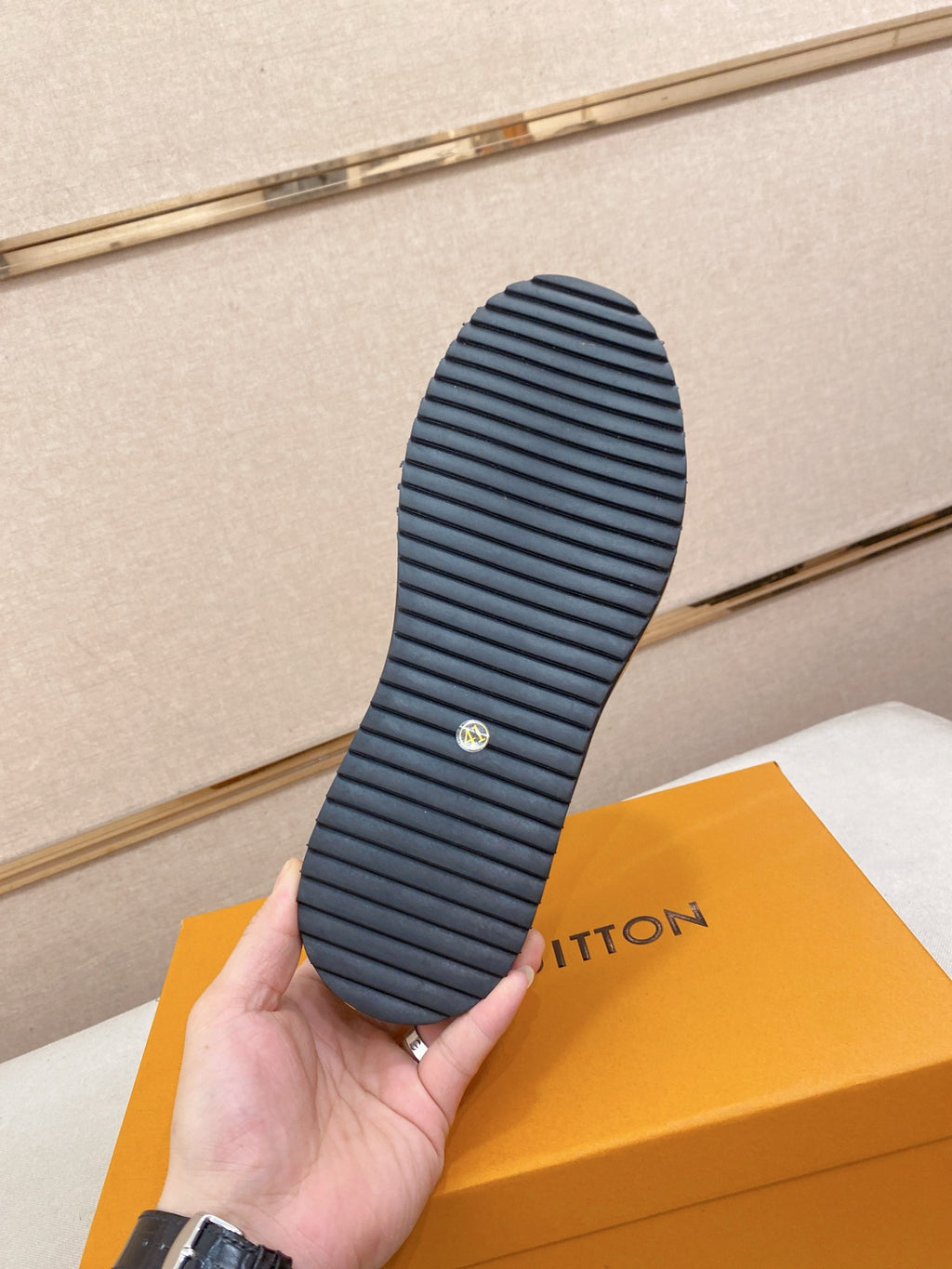 Louis Vuitton Sneakers - Navy with White LV Monogram Panel