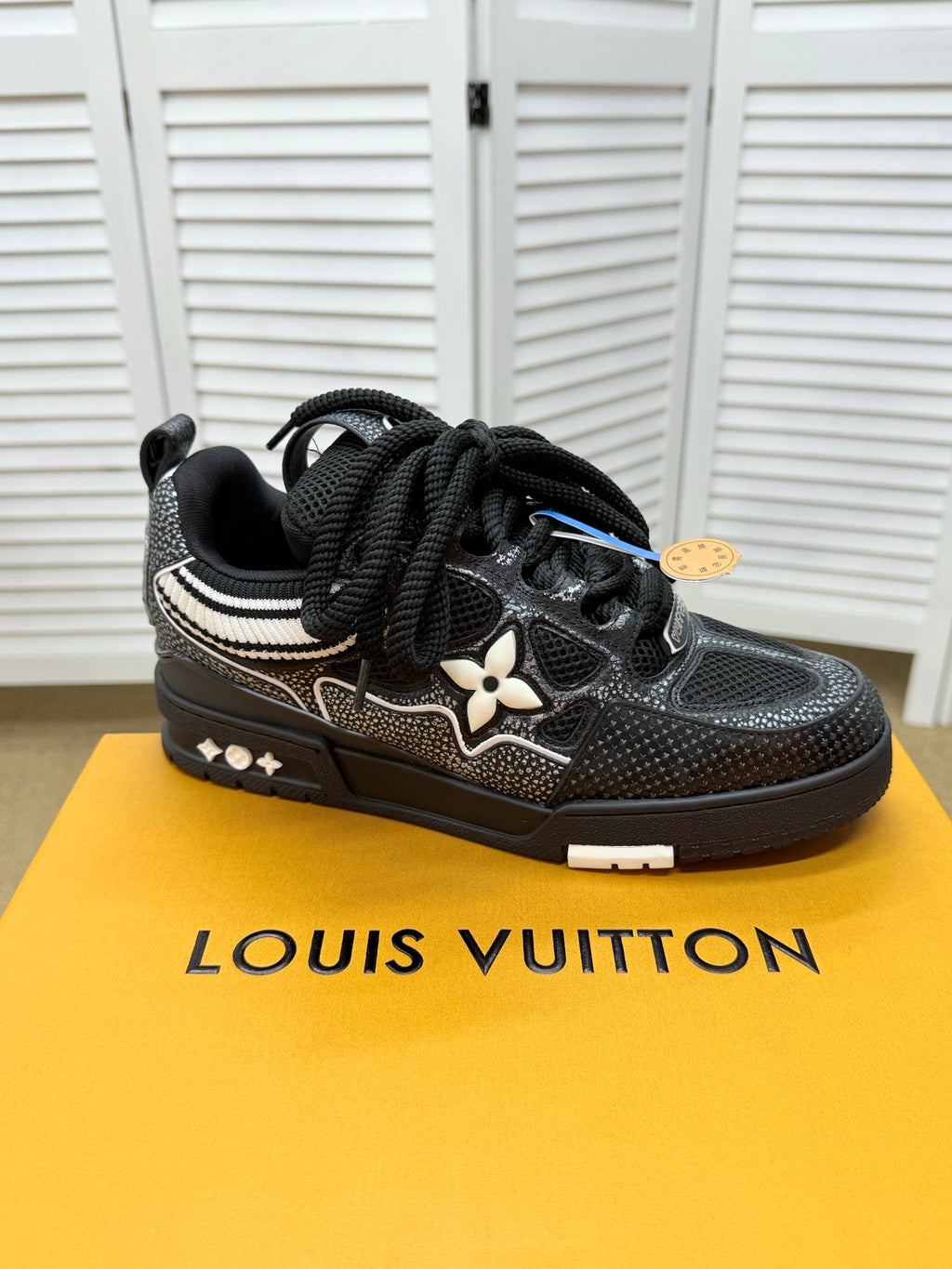 LV Trainer Sneakers - Black & White