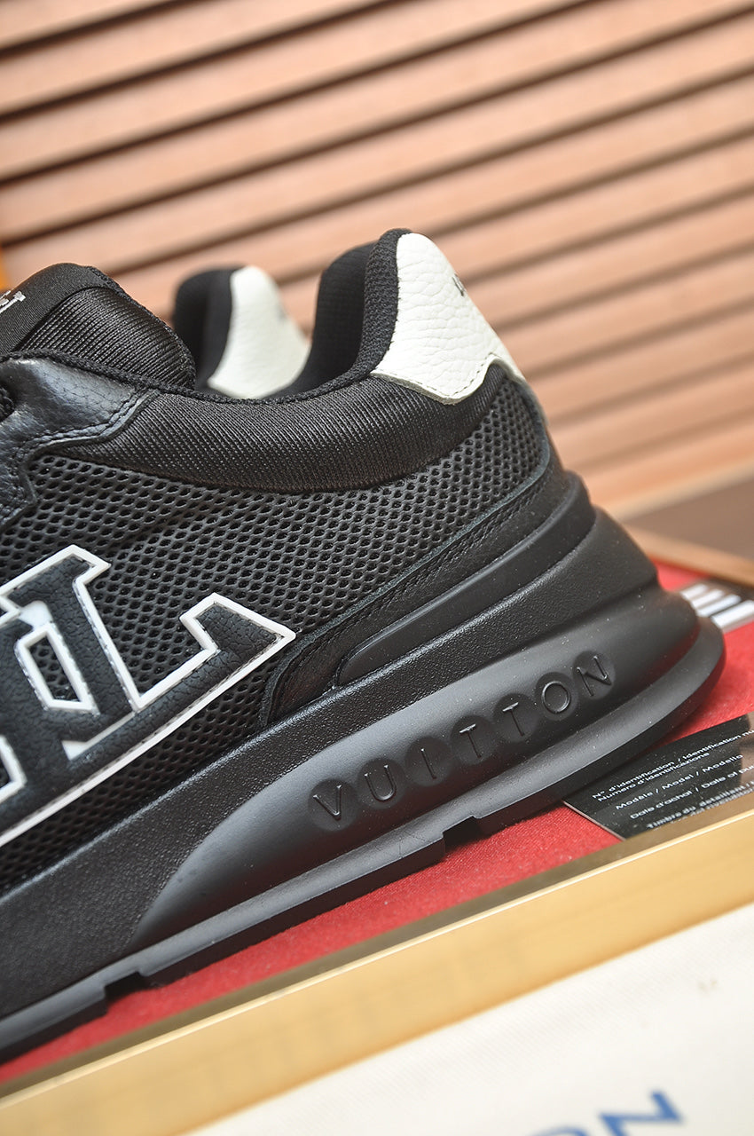 LV Run Away Sneakers - Black & White
