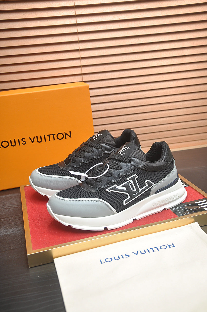LV Run Away Sneakers - Black & Grey