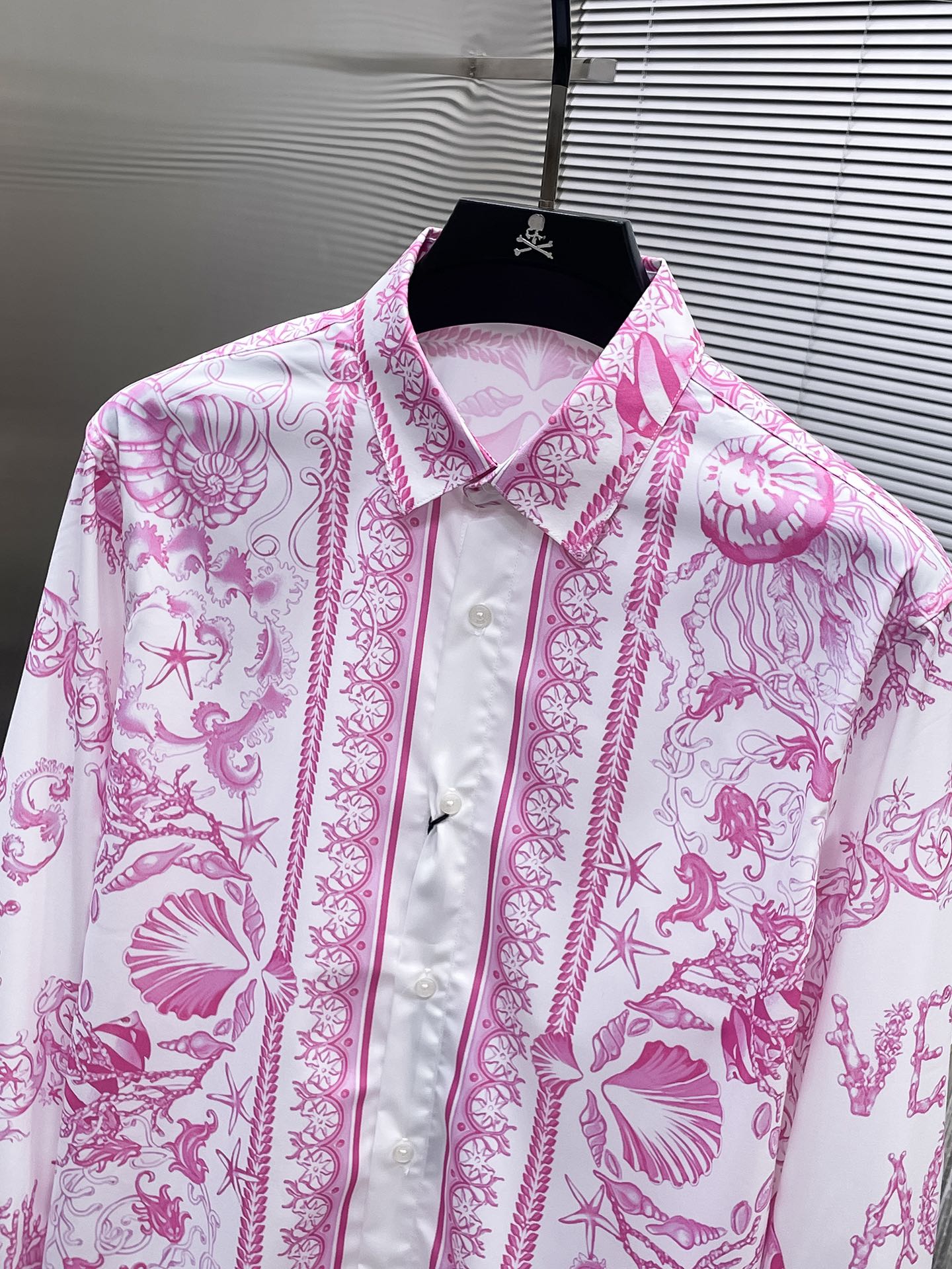 Versace Baroque Ocean Print Shirt - Pink