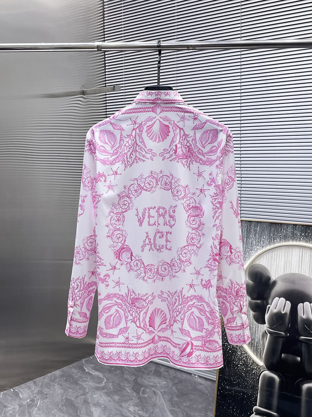 Versace Baroque Ocean Print Shirt - Pink