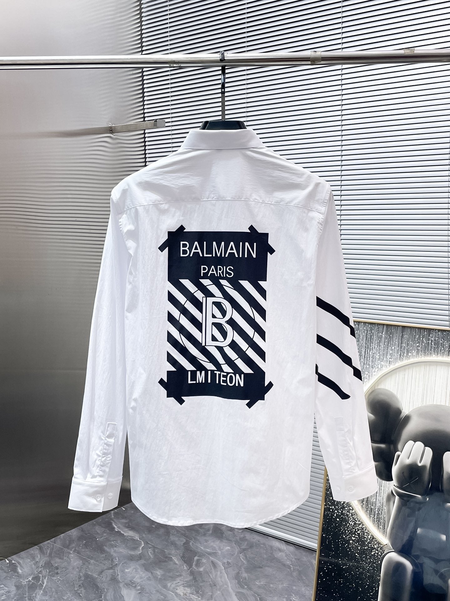 Balmain Paris Limited Edition Logo Shirt - White & Black