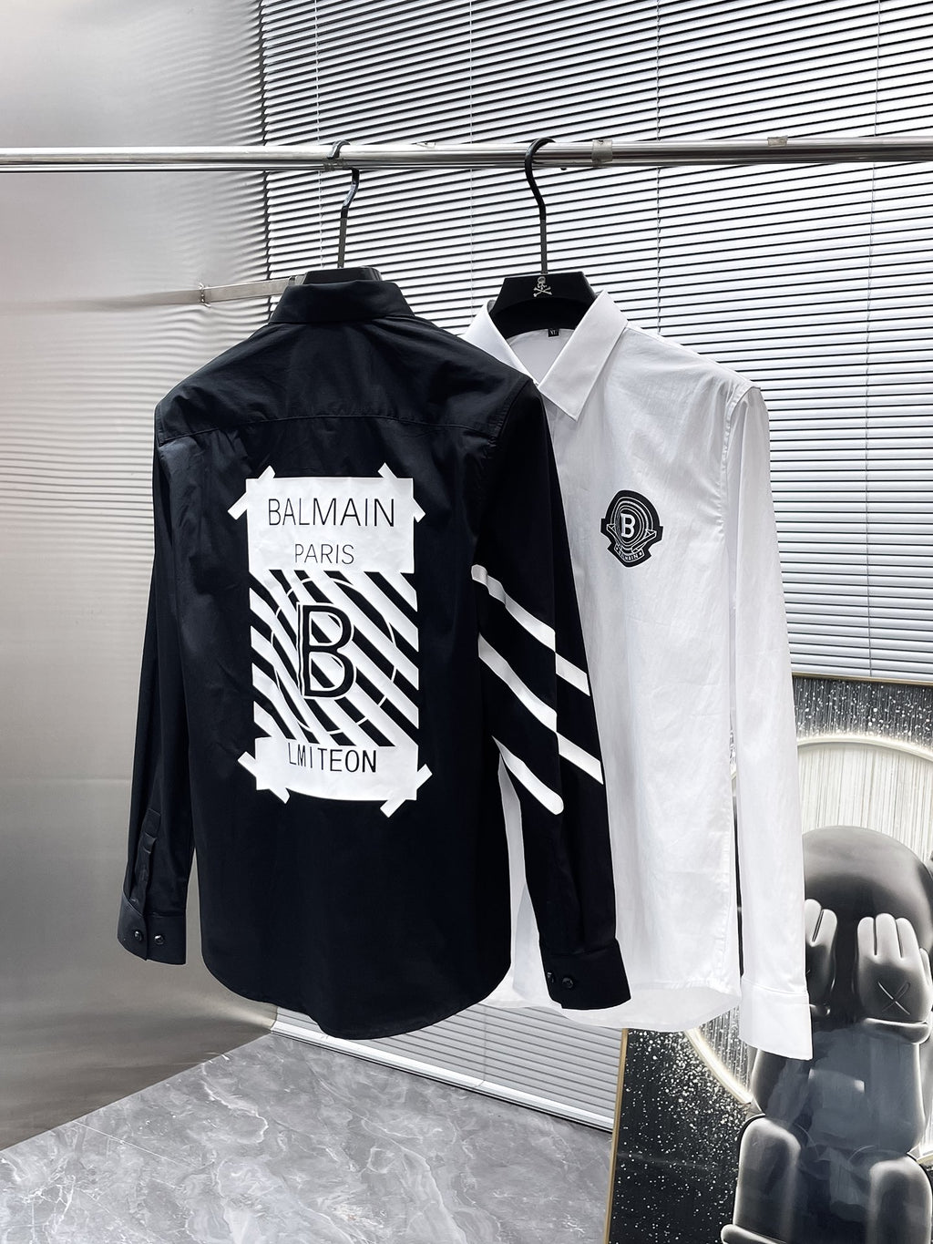 Balmain Paris Limited Edition Logo Shirt - White & Black